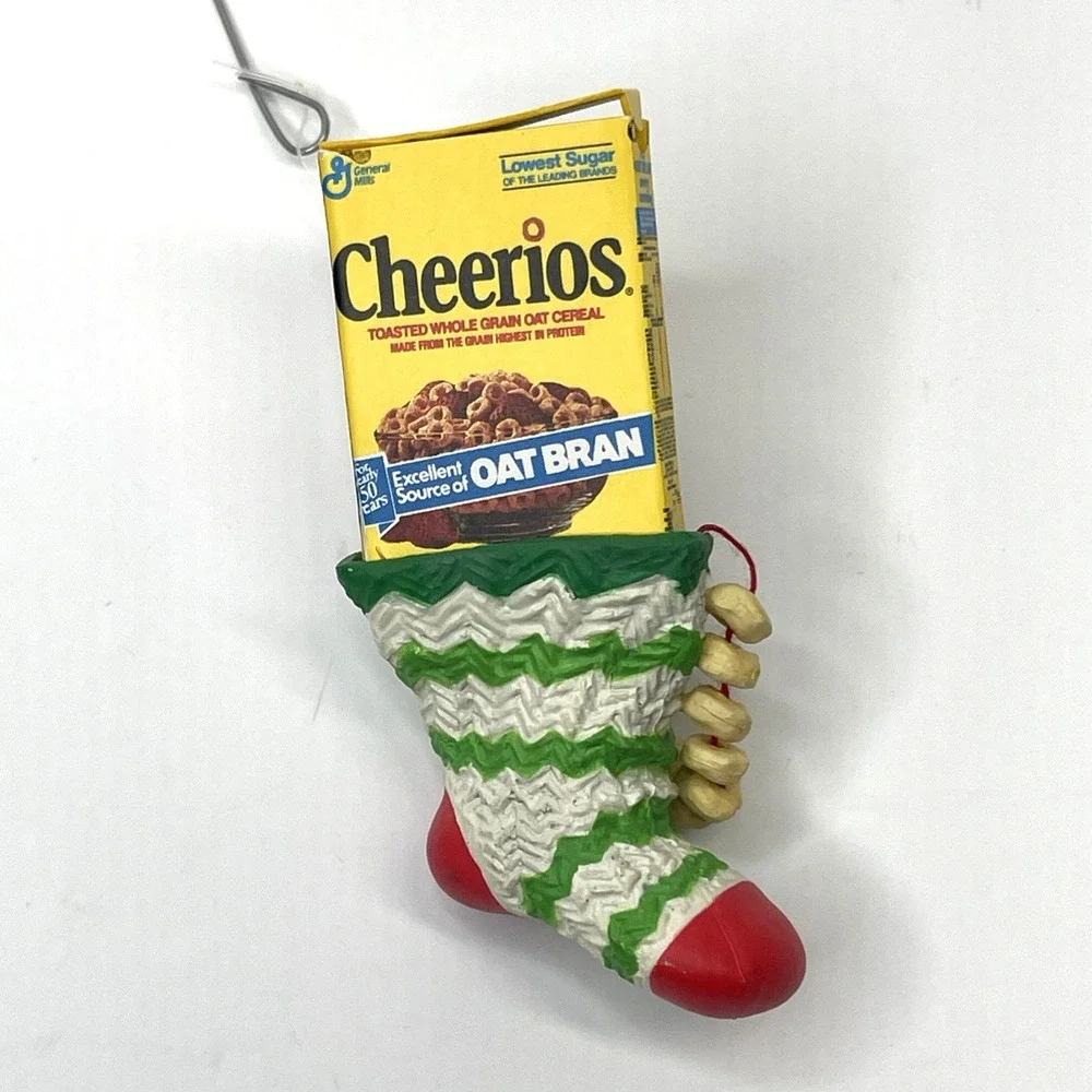 Vintage Enesco 1991 Christmas Cheers Cheerios General Mills Christmas Ornament